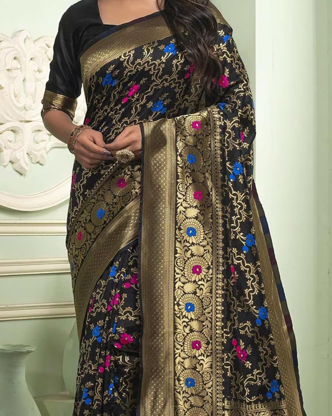 Vasthrlay Traditional Saree in Classic with refined banarasi ethnic appeal