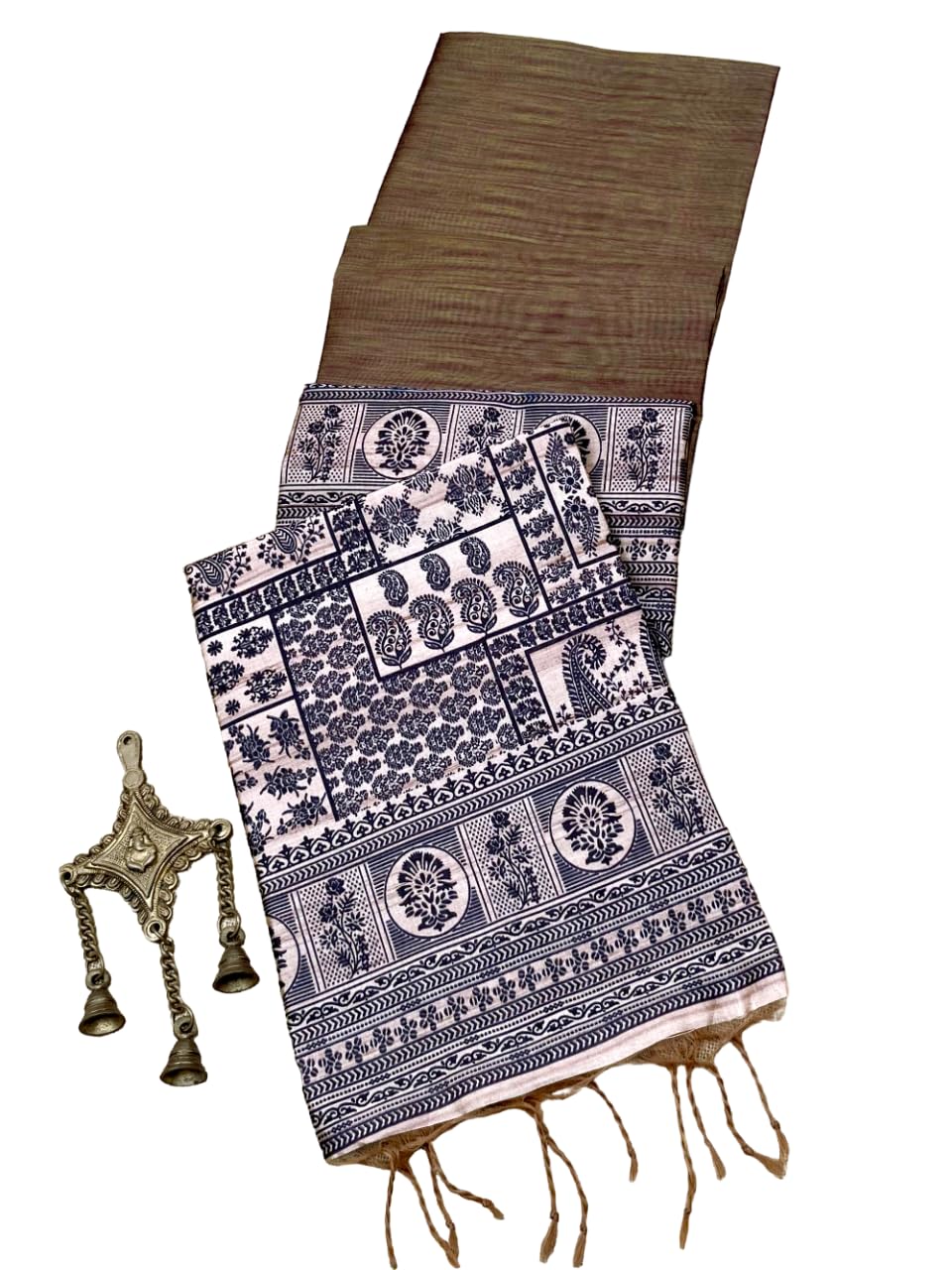 Vasthrlay Classic Tussar Kalamkari Saree for festive ethnic occasions