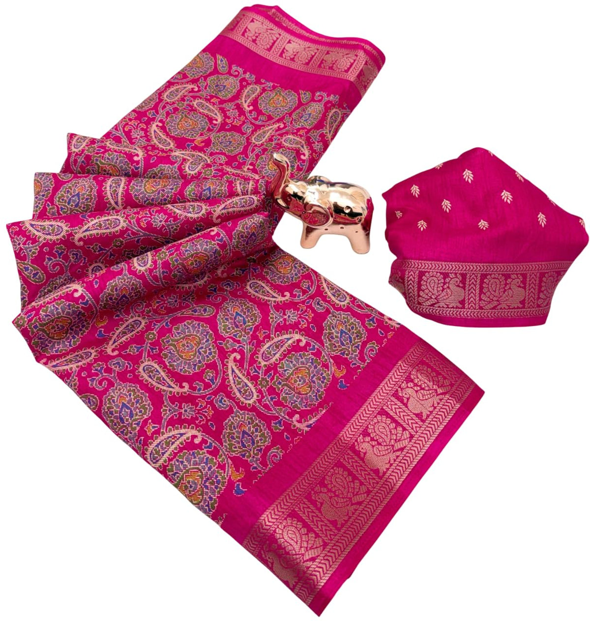Vasthrlay Classic Ethnic Print Saree for festive ethnic occasions