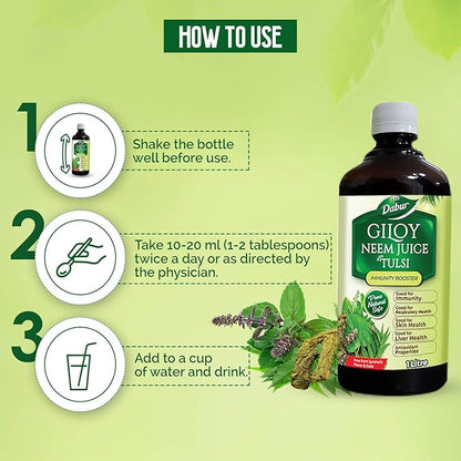 Dabur Giloy Neem Juice with Tulsi - PUSHMYCART