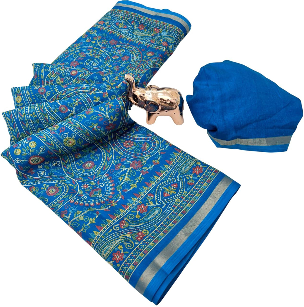 Vasthrlay Classic Tussar Floral Saree for festive ethnic occasions
