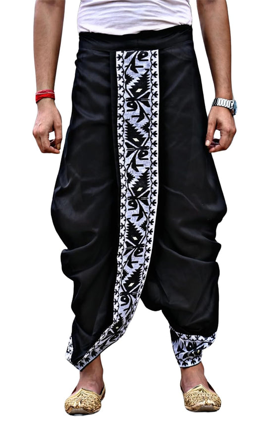 GOURI COLLECTIONS Black Readymade Dhoti Pant Ayyappa Vratham Collection