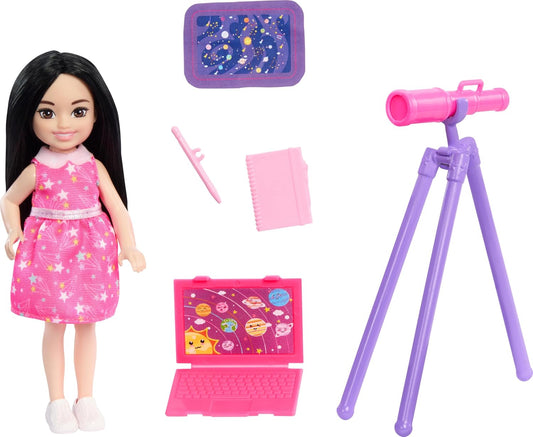 Barbie Chelsea Can Be Astronomer Doll with Telescope and Science Accessories