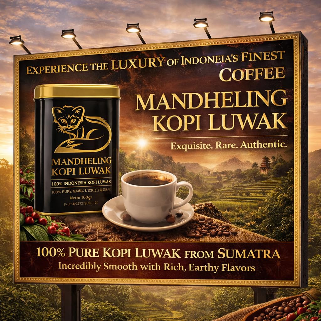 Worcas Mandheling Wild Kopi Luwak Indonesian Coffee Tin 100g