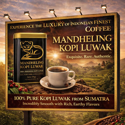 Worcas Mandheling Wild Kopi Luwak Indonesian Coffee Tin 100g