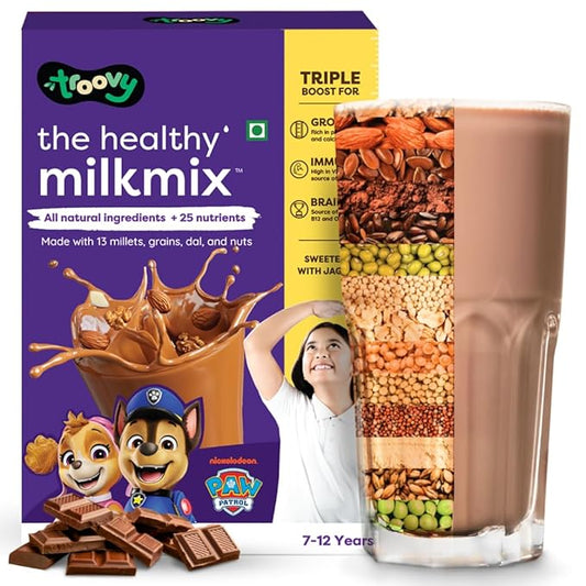 Troovy No Sugar, 13 Millets & Nuts, Chocolate Nutri Milk Mix - PUSHMYCART