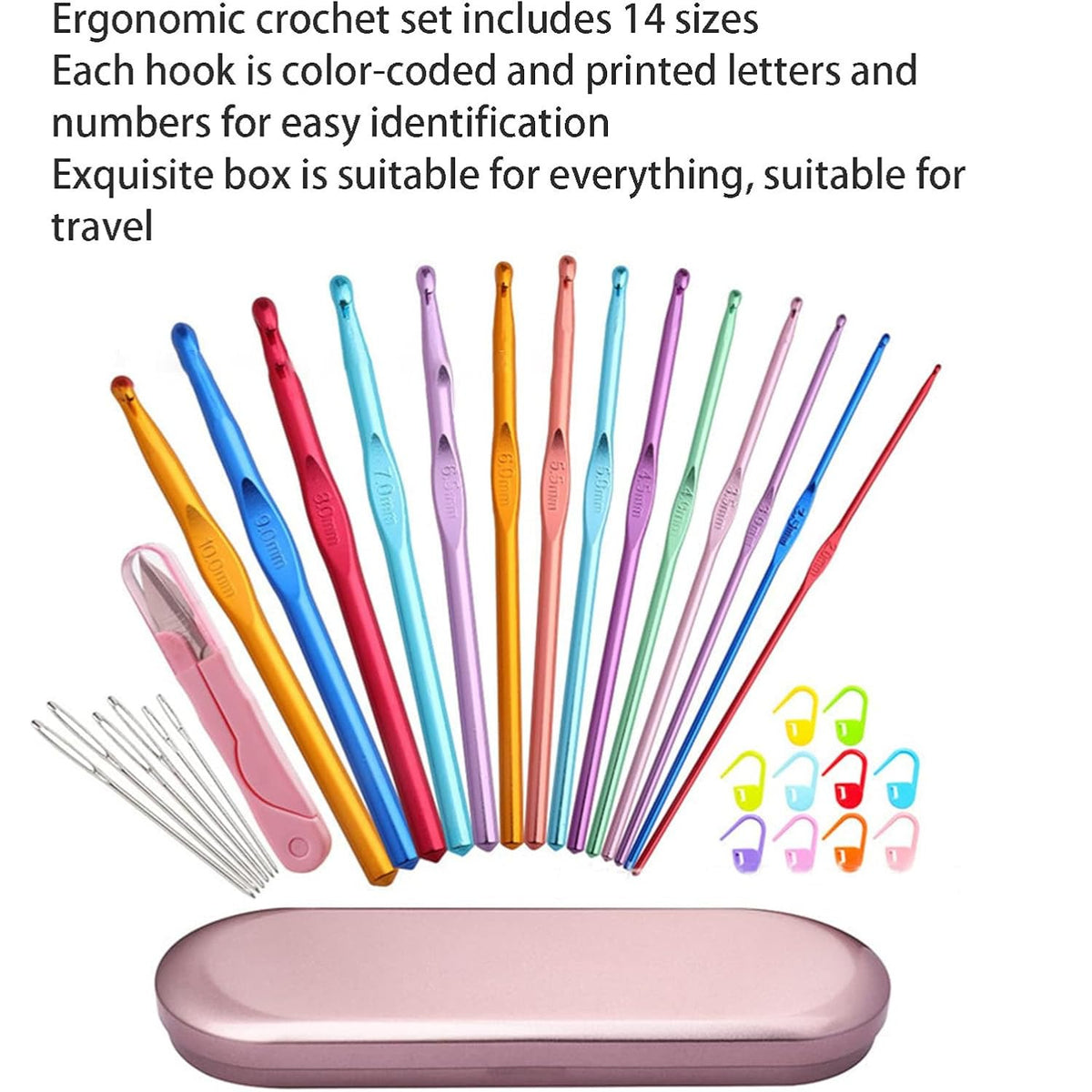 30-Piece Ergonomic Crochet Hook Set - image 4