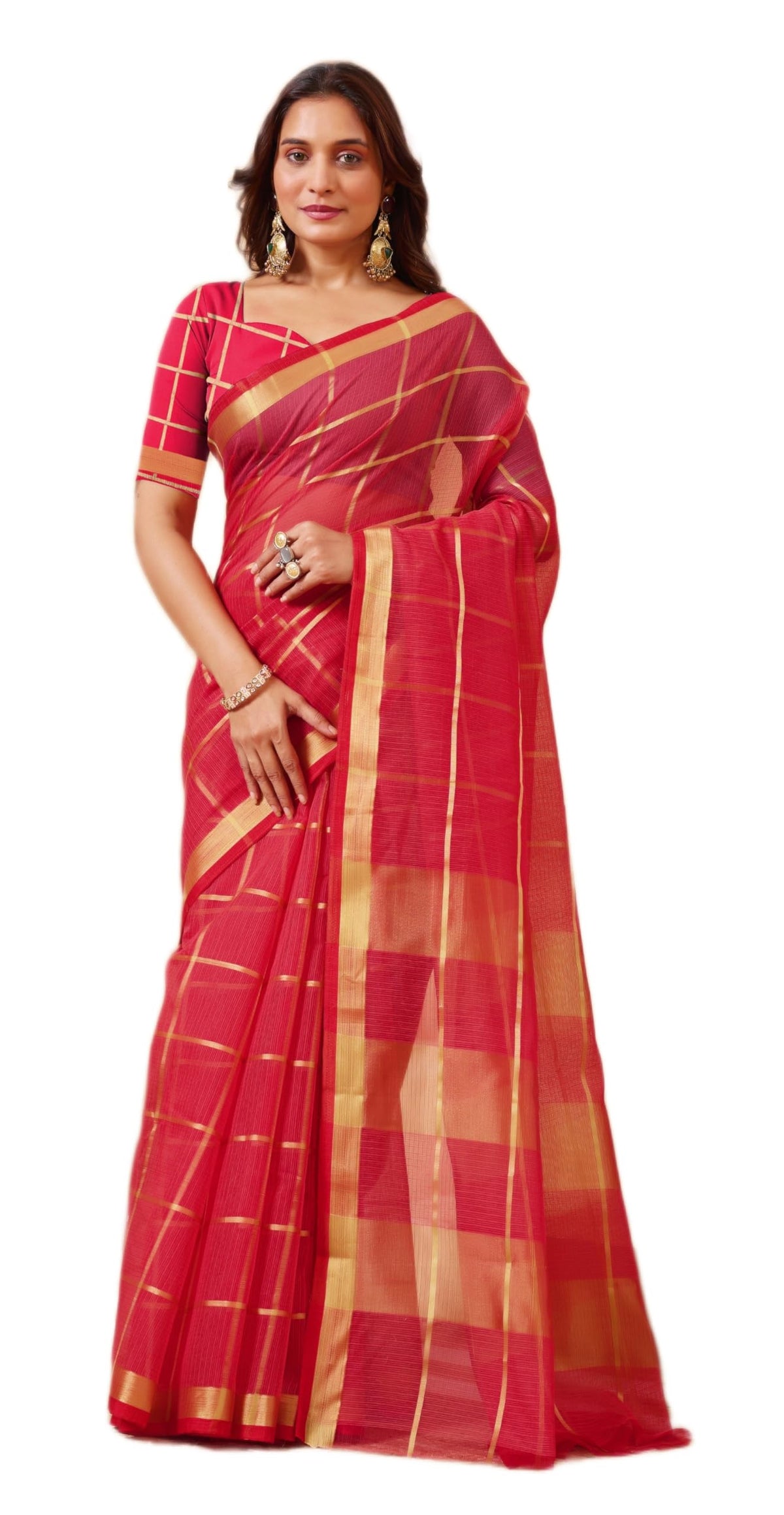 Vasthrlay Classic Cotton Traditional Saree for festive ethnic occasions
