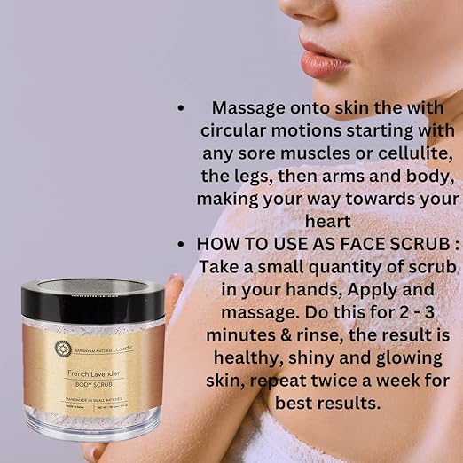 Aaranyam Lavender Sugar Scrub For Face and Body - PUSHMYCART