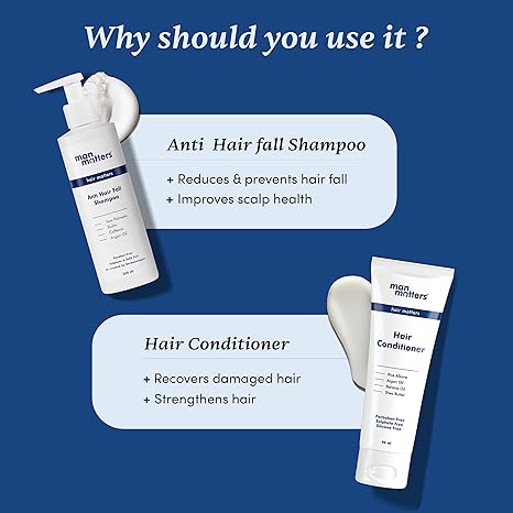 Man Matters Anti Hair Fall Shampoo 200ml & Conditioner 90ml - PUSHMYCART