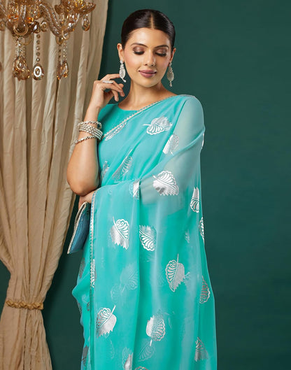 Vasthrlay Orange Printed saree for ceremony and occasion wear