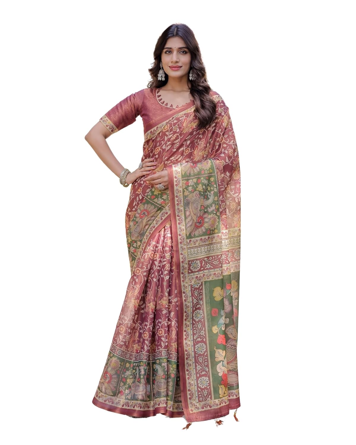 Vasthrlay Classic Cotton Tassels Saree for festive ethnic occasions