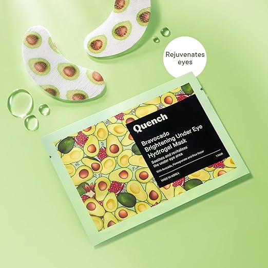 Quench Bravocado Brightening Under Eye Hydrogel Mask - PUSHMYCART