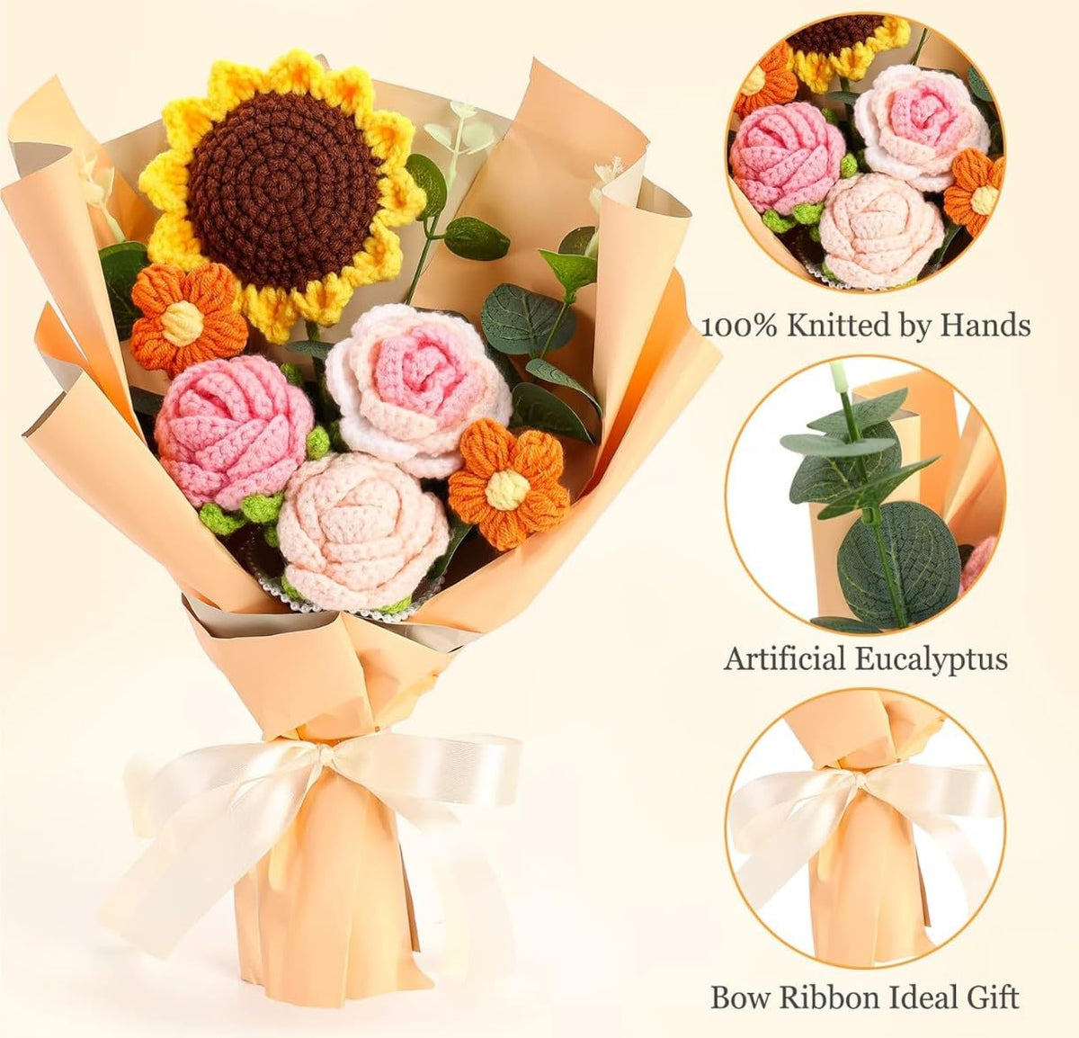 Artificial Crochet Flower Bouquet