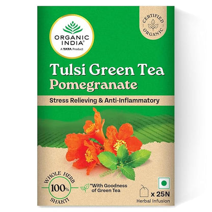 Organic India Tulsi Green Tea Pomegranate