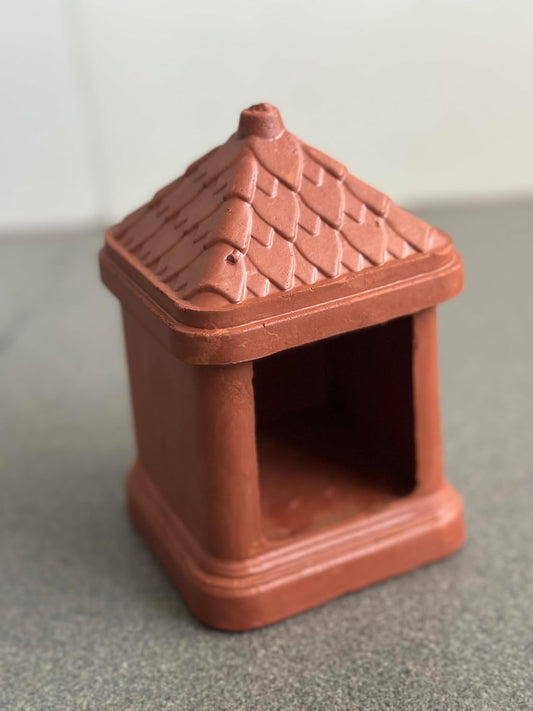 COCOCUBBY Handmade Terracotta Clay Diya House with Oil Lamp 15 x 10 cm