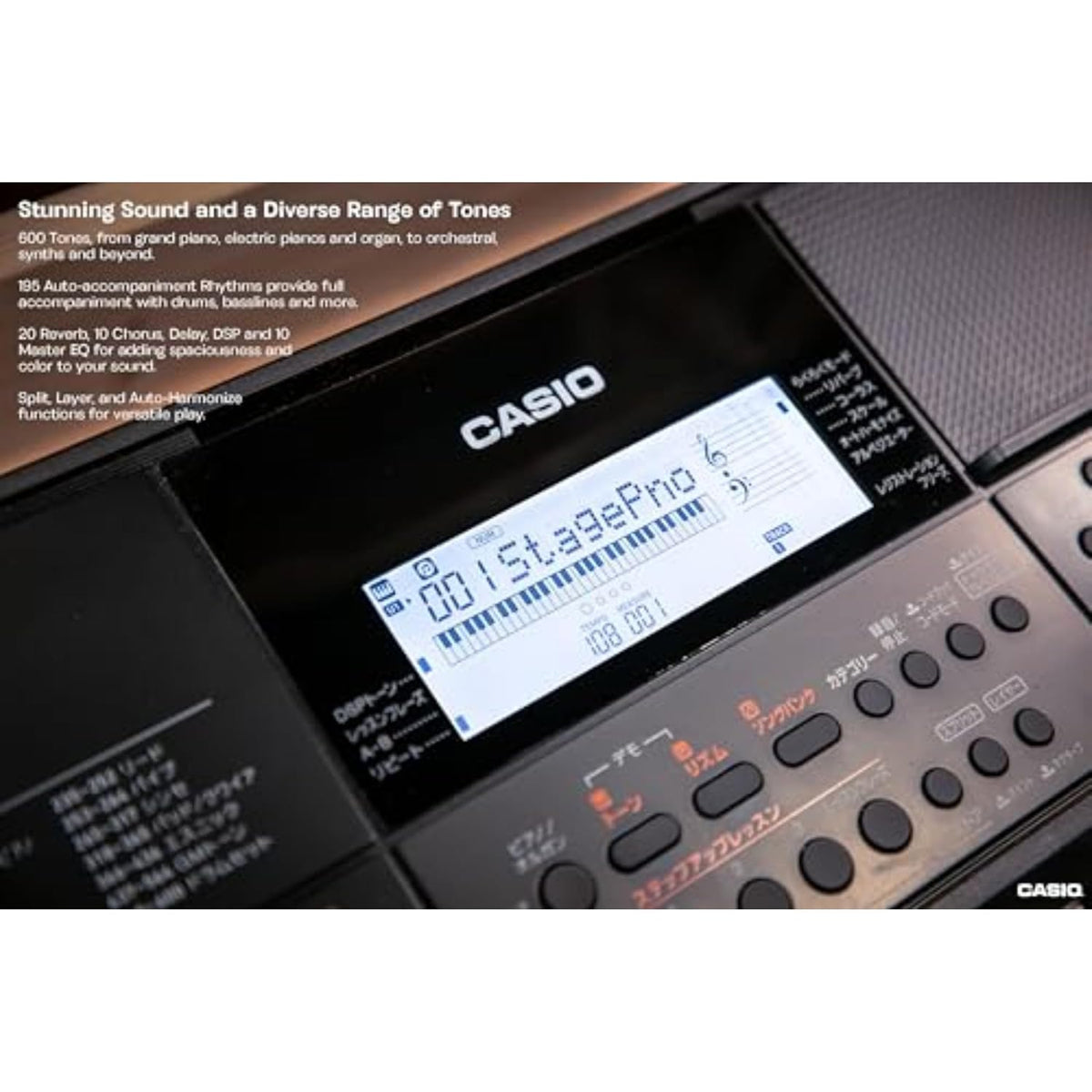 Casio CT-X700 61 Key Touch Sensitive Portable Keyboard Black