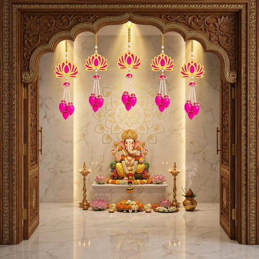 Jeevan Handicraft Pearl Bead Lotus Hanging