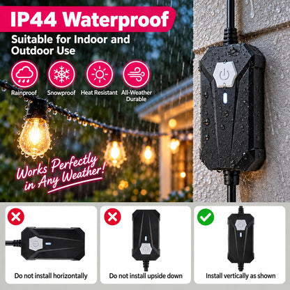 JBEIY Voice Controlled Magic Wand Light Switch with Wireless Outlet Receiver