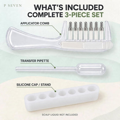 P Seven Hair Oil Applicator Comb with Storage Base