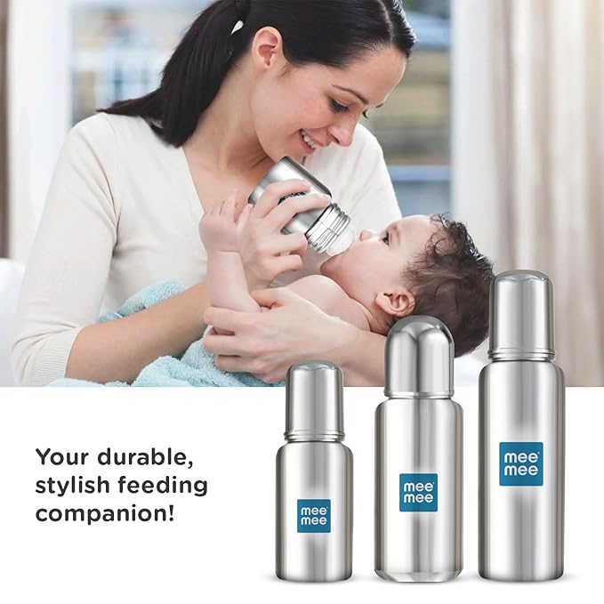 Mee Mee Baby Steel Feeding Bottle - PUSHMYCART