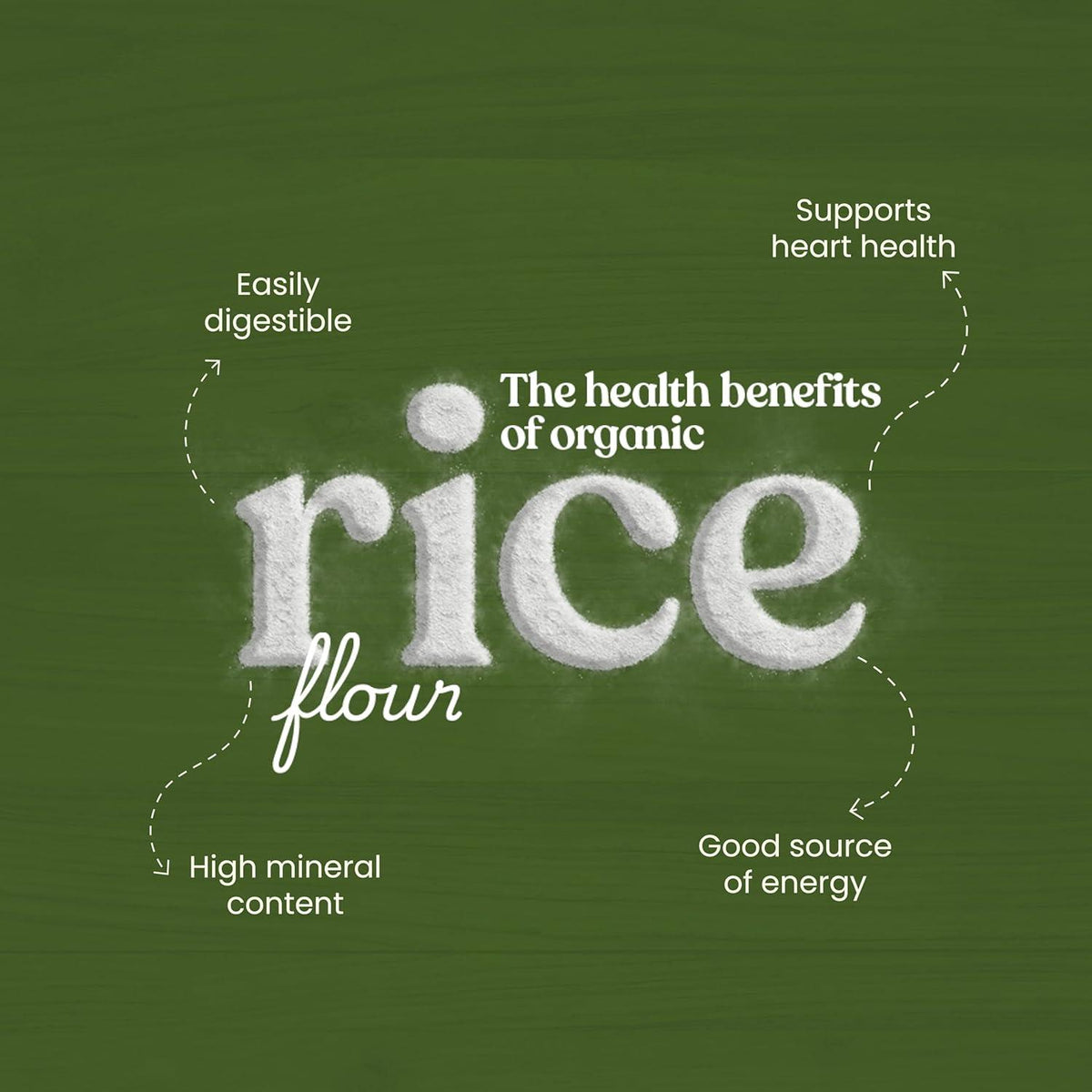 Bharat Vedica Organic Rice Flour in a premium package, showing fine white powder texture, with rice grains. - Image 4