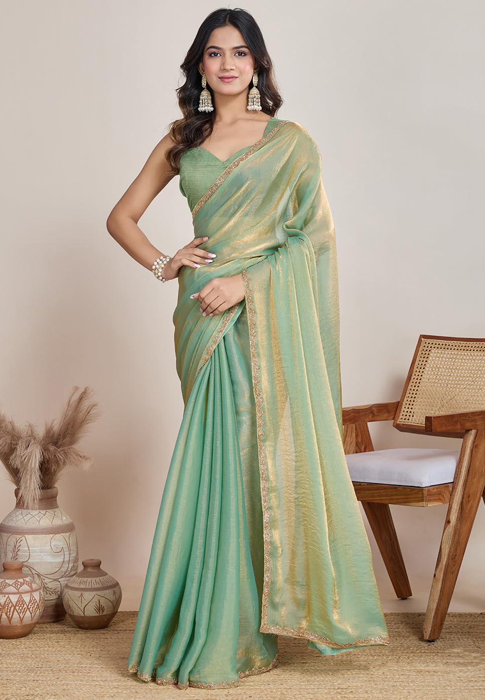 Vasthrlay Classic Border Saree with elegant ethnic styling