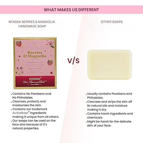 Nyassa Berries & Magnolia Natural Handmade Bathing Soap - PUSHMYCART