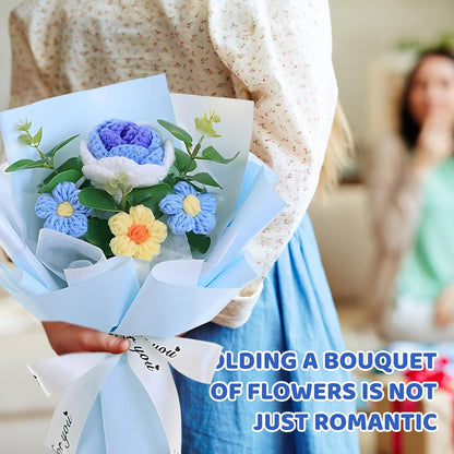 SQUISHCO Crochet Flower Bouquet