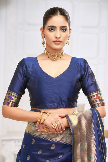 Vasthrlay Traditional Saree in Classic with refined paithani ethnic appeal