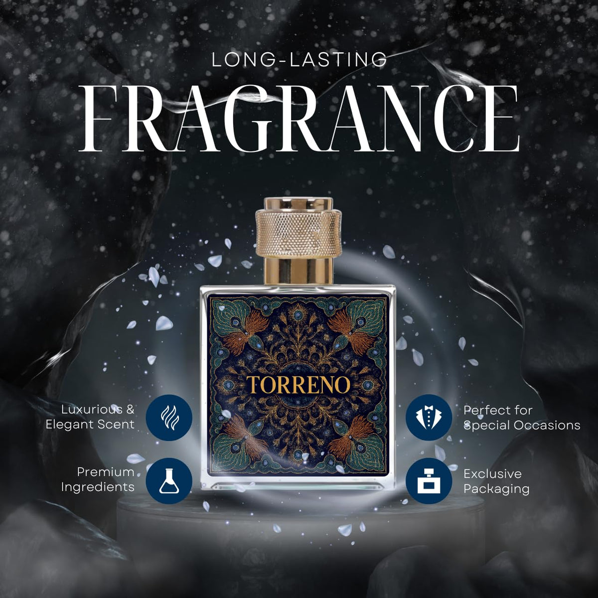 TORRENO Eau de Parfum Long-Lasting Fragrance Elegant and Fresh Scent Luxury Perfume for Gift packaging display buy online