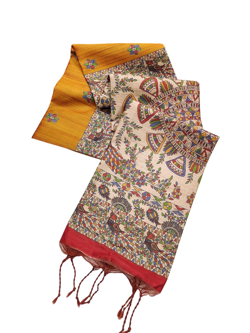 Vasthrlay Classic Ethnic Madhubani Saree for festive ethnic occasions