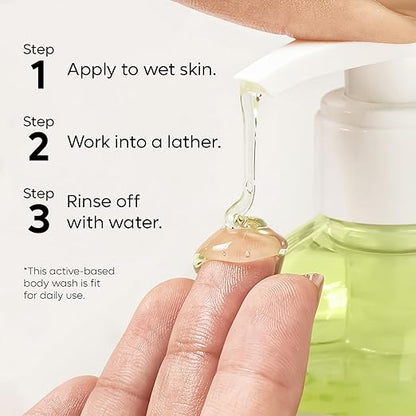 mCaffeine Green Tea Body Wash with AHA 10%