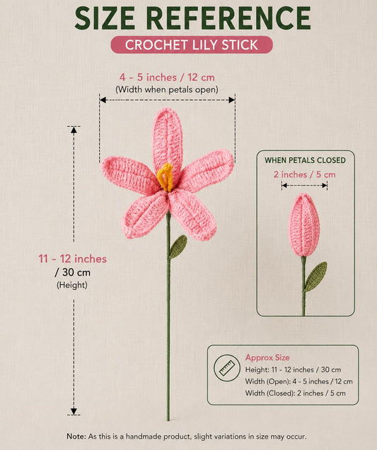 Handmade Crochet Lily Flower Stick - image 2