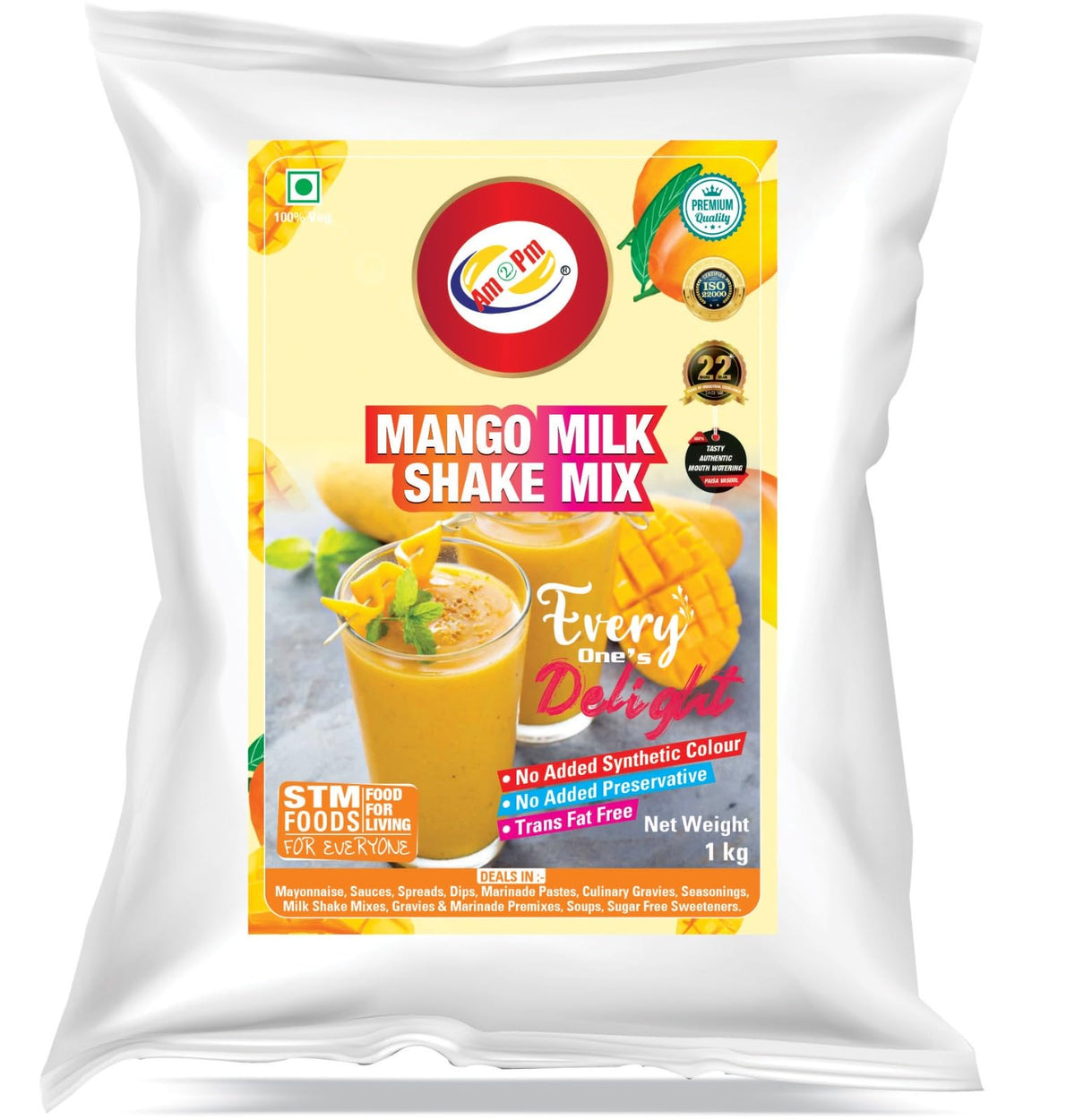Am 2 Pm - Mango Milk Shake Mix Premium Silky Smoothy