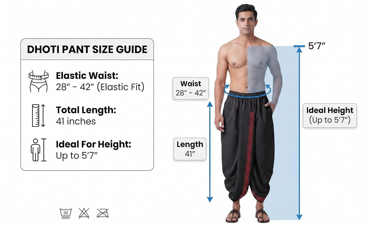PURE PRAYER Black Readymade Dhoti Pant Ayyappa Vratham Collection