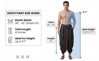 PURE PRAYER Black Readymade Dhoti Pant Ayyappa Vratham Collection