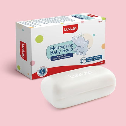 LuvLap Moisturizing Baby Soap - Gentle Bathing Bar - PUSHMYCART