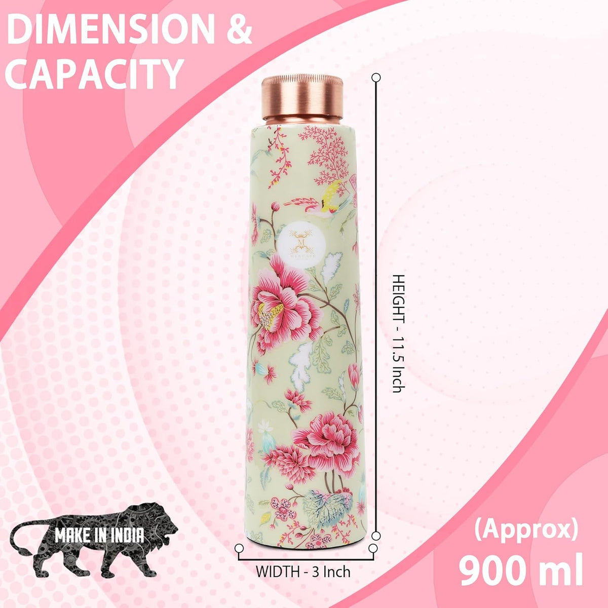 Pure Joint Less Copper Bottles 900ml