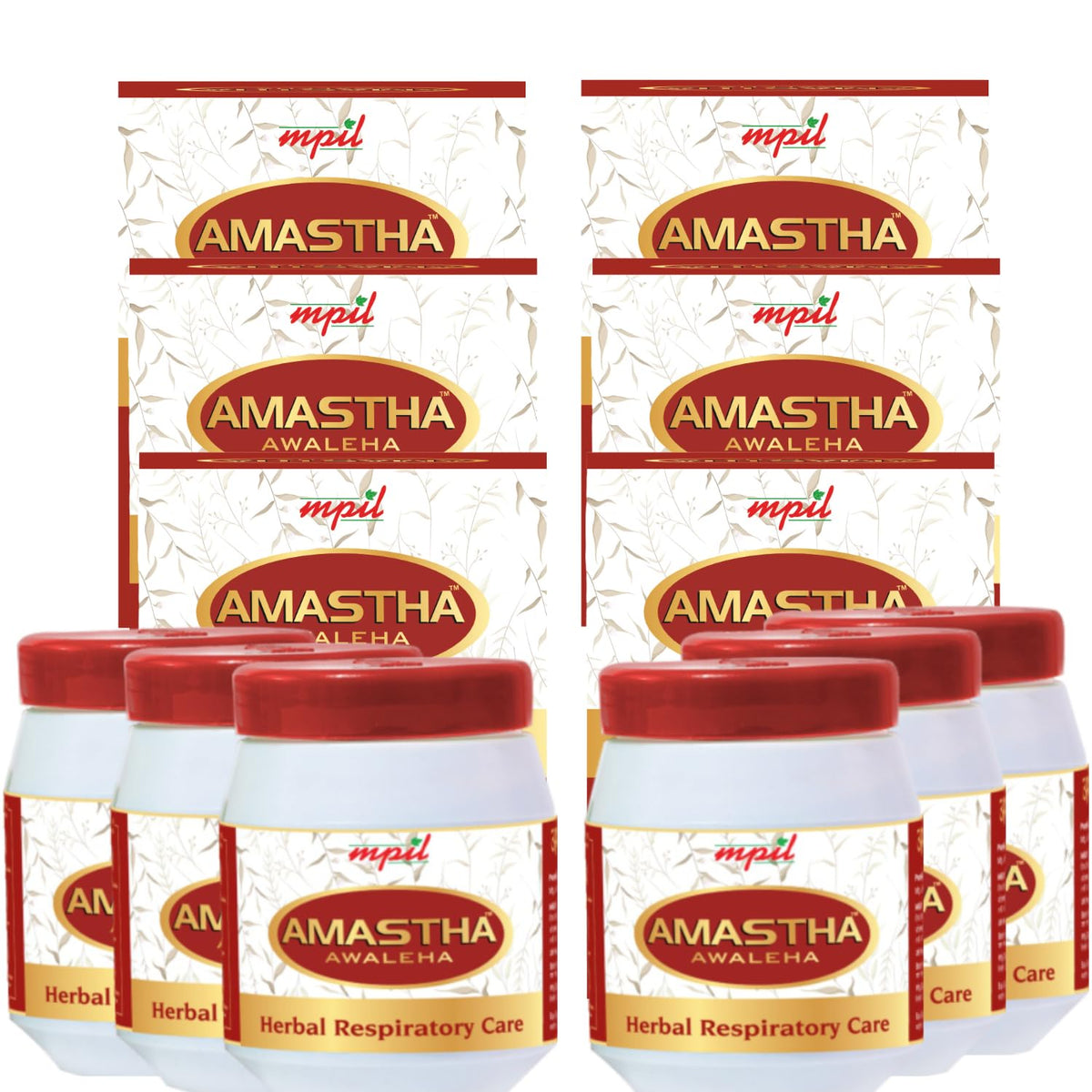 MPIL Amastha Awaleha 250gm packaging, certified by FSSAI and AYUSH for purity and safety.