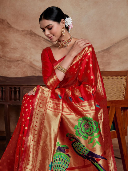 Vasthrlay Traditional Saree in Classic with refined paithani ethnic appeal