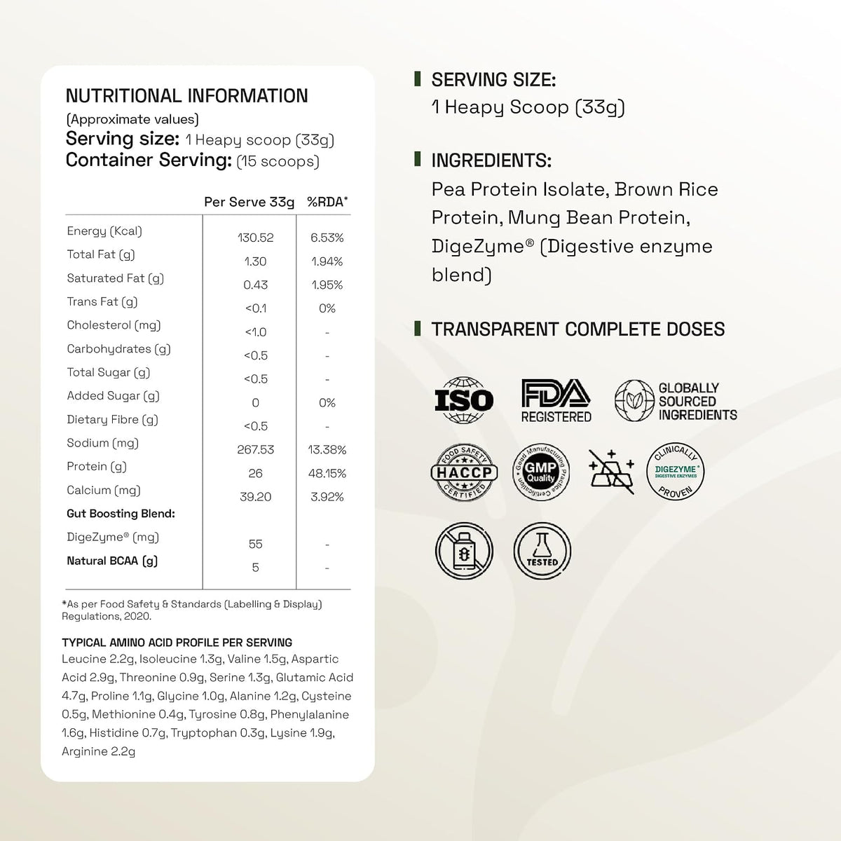 Ace Blend Unflavoured Plant Protein Triple Complex