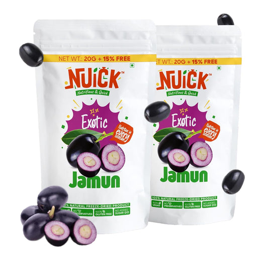 NUICK Freeze Dried Jamun | 100% Natural fruit