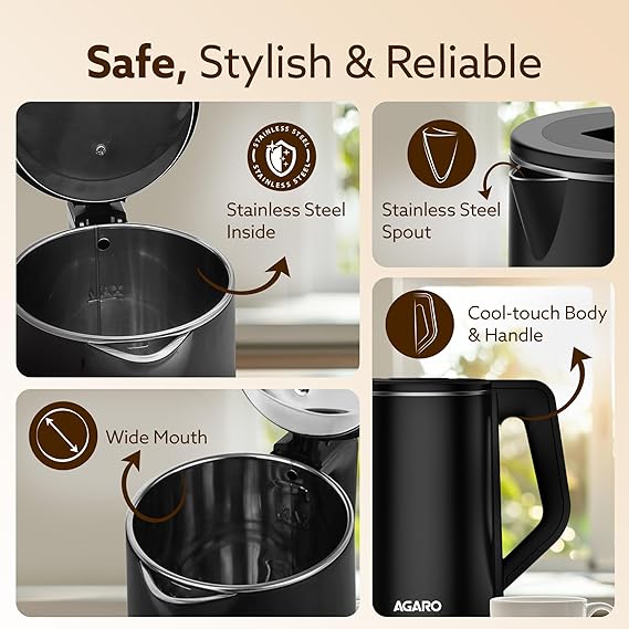 AGARO Elegant Electric Kettle 1.8L 1500 Watt