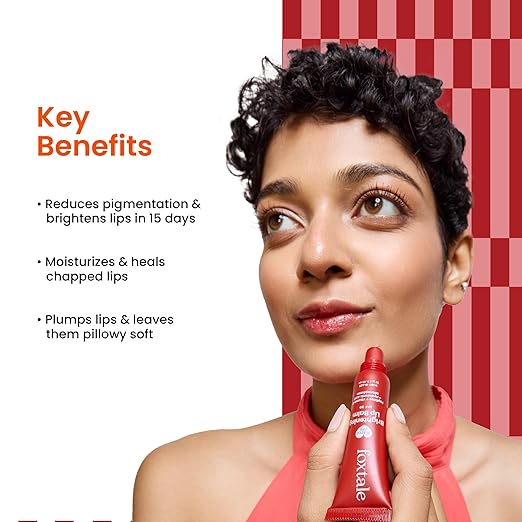 Foxtale SPF 30 Brightening Lip Balm for Dark Lips with Peptides & Vitamin C