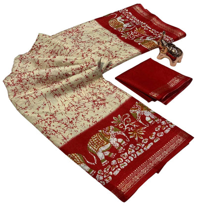 Vasthrlay Classic Ethnic Kalamkari Saree for festive ethnic occasions