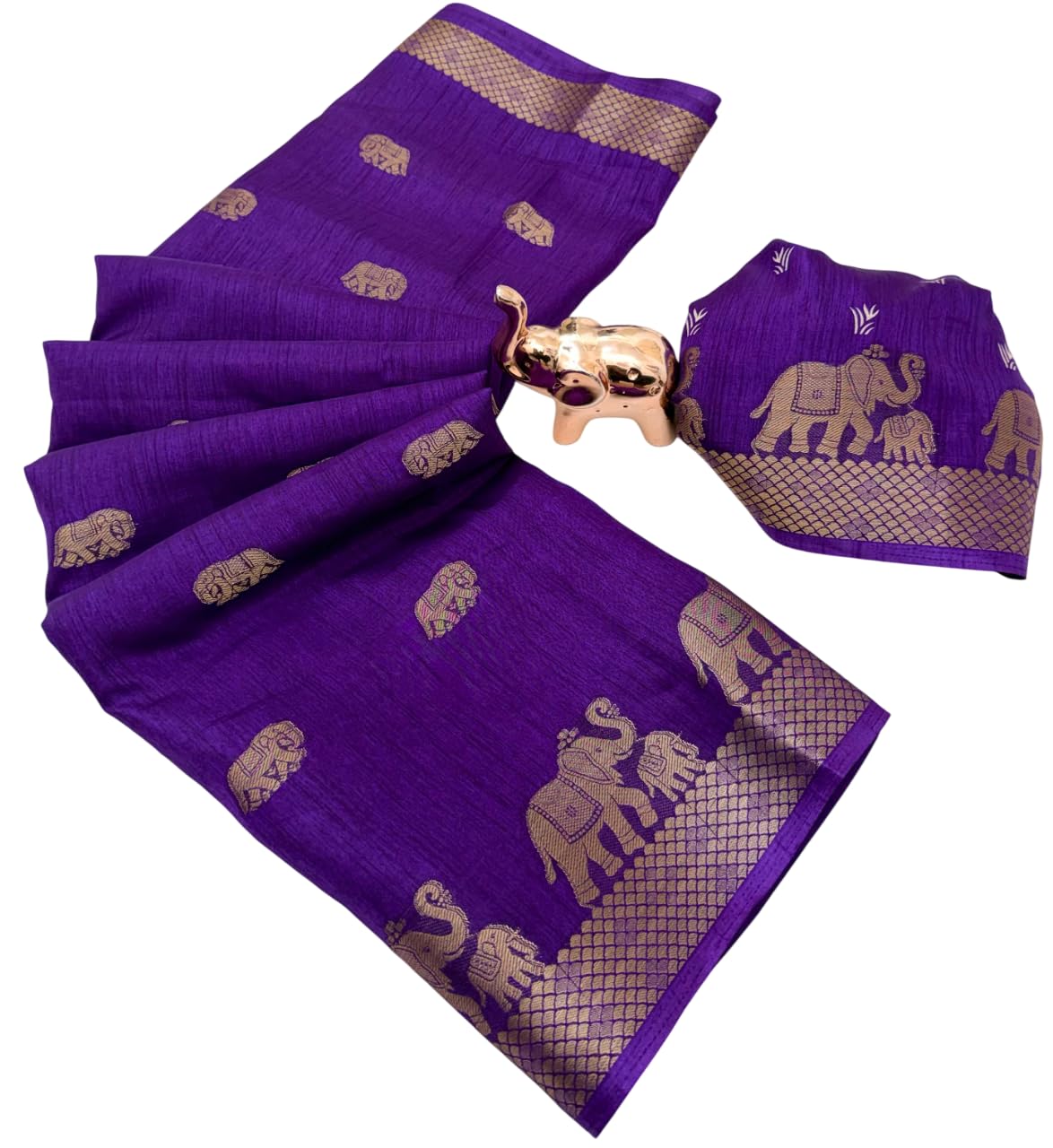 Vasthrlay Classic Tussar Kalamkari Saree for festive ethnic occasions