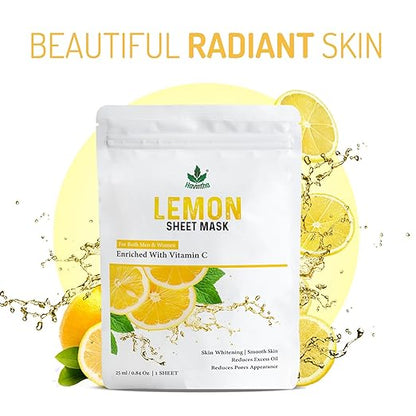 Havintha - Lemon Face Sheet Mask for Glowing Skin - PUSHMYCART