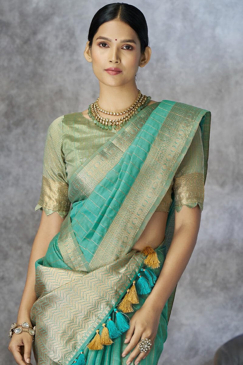 Vasthrlay Cotton Classic Saree with decorative wedding design