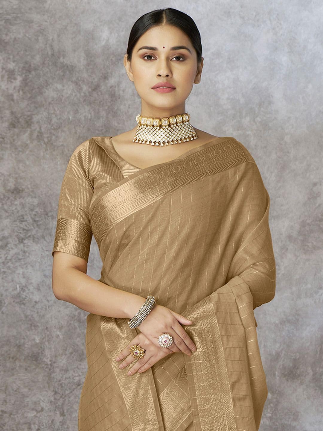 Vasthrlay Cotton Classic Saree with decorative wedding design
